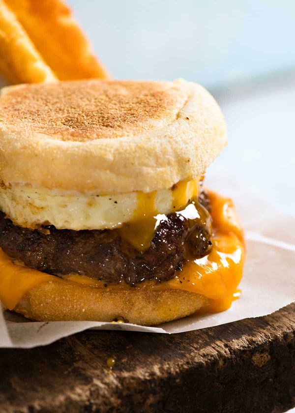 Homemade sausage and Egg McMuffin