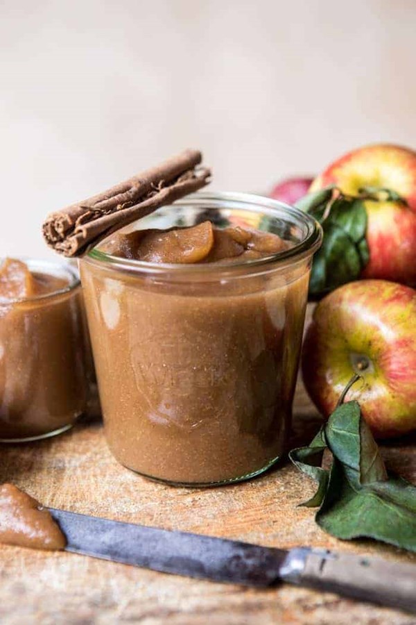 Homemade slow cooker maple apple butter