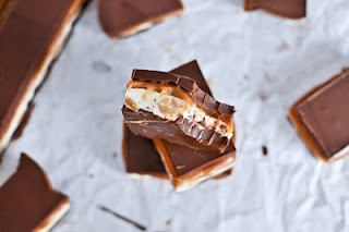 Homemade Snickers bars