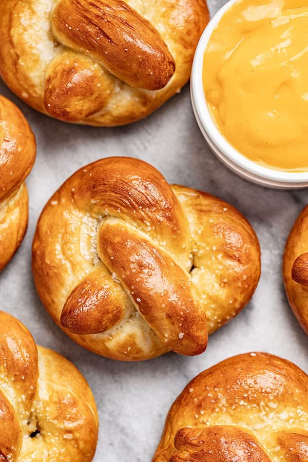 Homemade soft pretzels