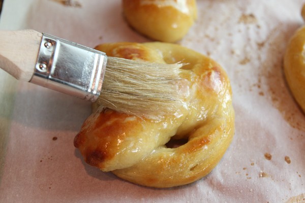 Homemade soft pretzels