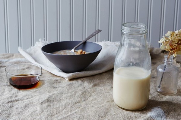 Homemade soy milk (cook first method)