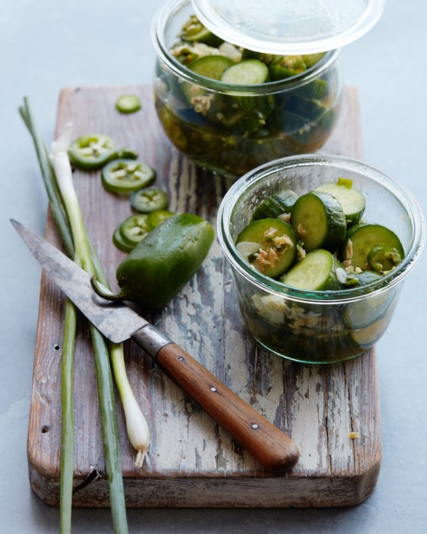 Homemade spicy pickles