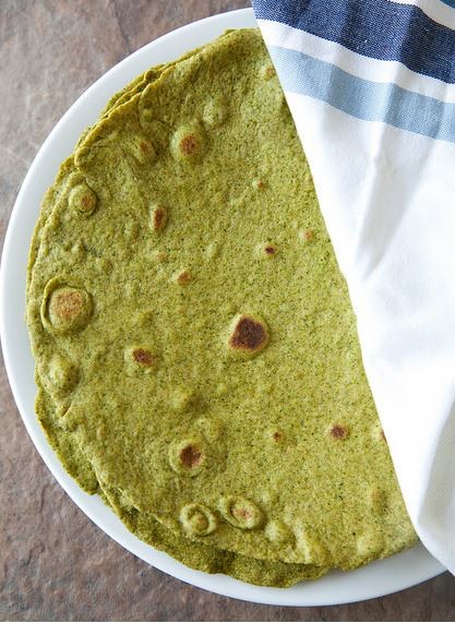 Homemade spinach wraps 