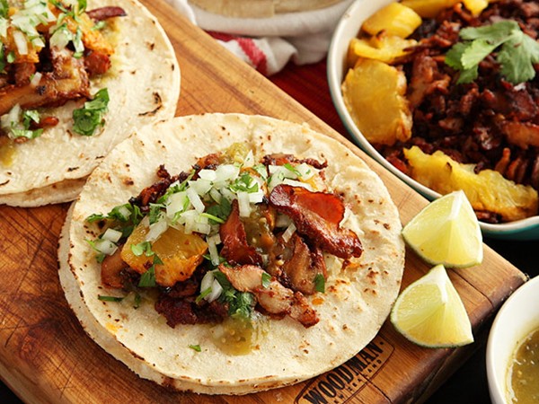 Homemade tacos al pastor