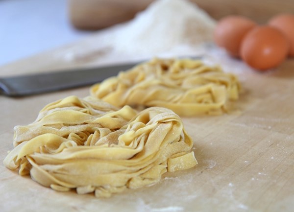 Homemade tagliatelle