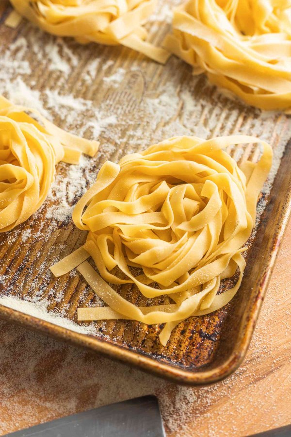 Homemade tagliatelle
