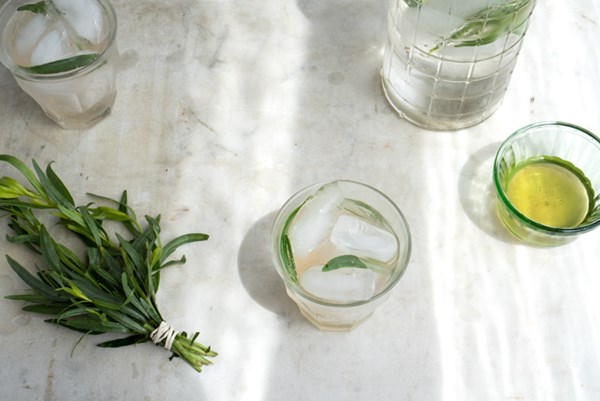 Homemade tarragon soda