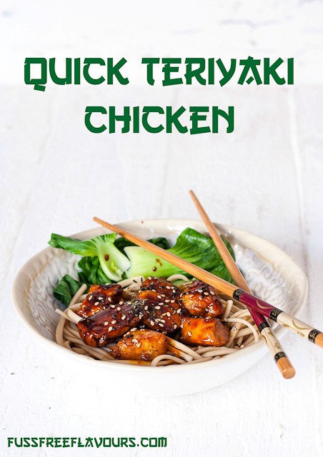 Homemade teriyaki sauce with chicken