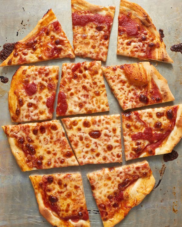 Homemade thin crust pizza