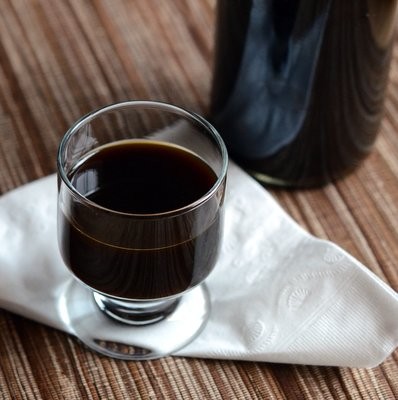 Homemade vanilla coffee liqueur