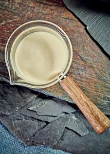 Homemade vanilla custard