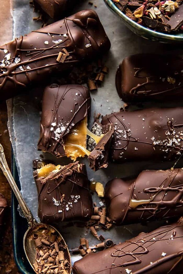 Homemade vegan Snickers