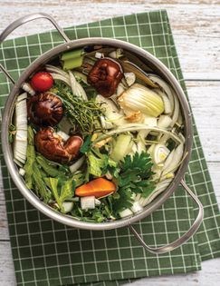 Homemade vegetable broth