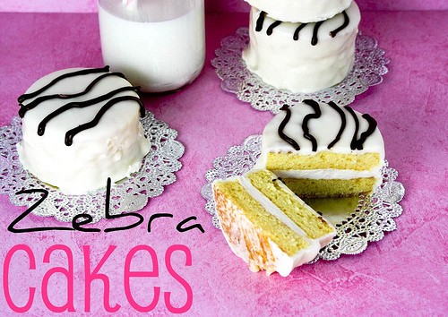 Homemade zebra cakes