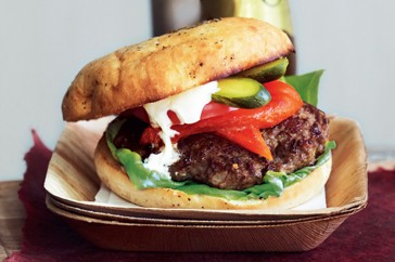 Homestyle beef burger