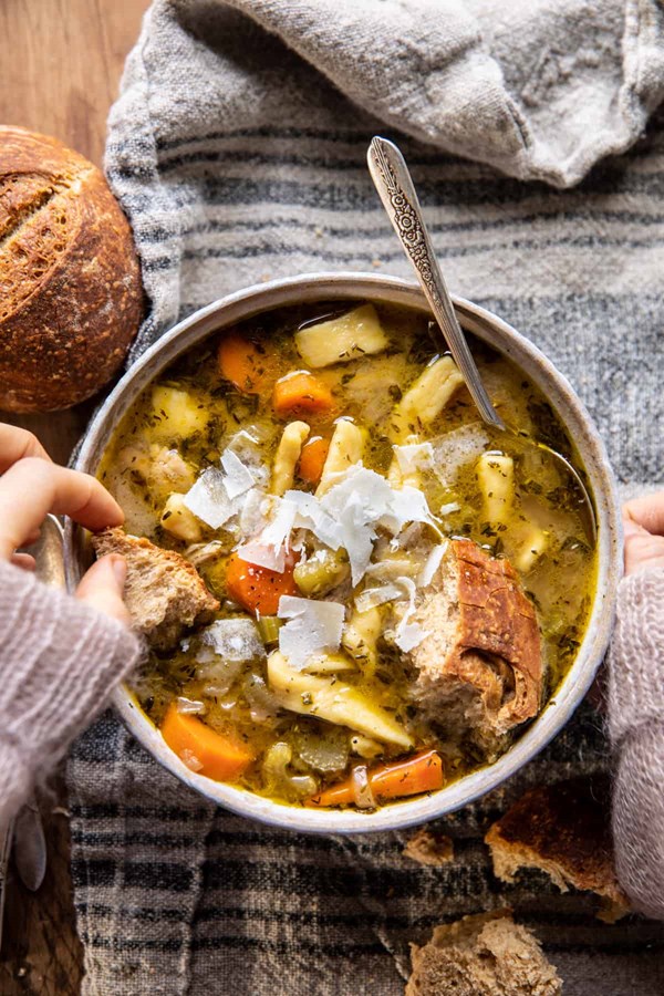 Homestyle chicken noodle soup
