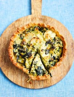 Homity pie with sour-cream pastry and cavolo nero