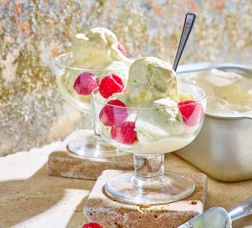 Honey & lime ice cream