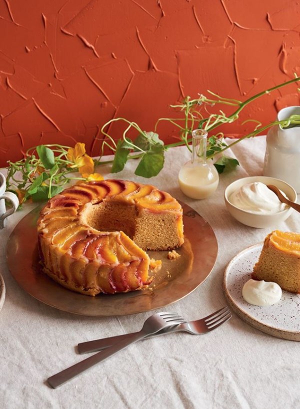 Honey & nectarine cake