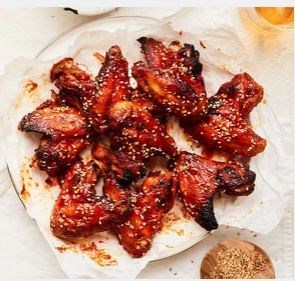 Honey & sriracha hot wings
