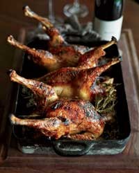Honey-and-lemon-glazed roast chicken