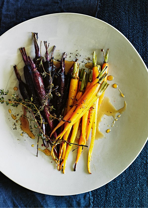 Honey and lemon thyme roasted carrots