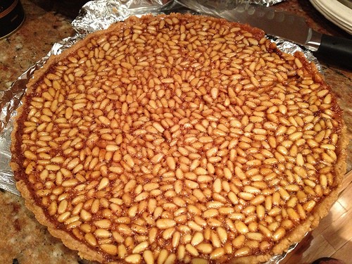Honey and pine nut tart