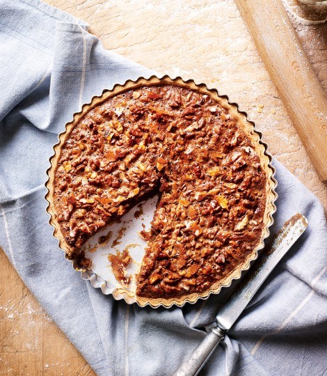 Honey and walnut tart