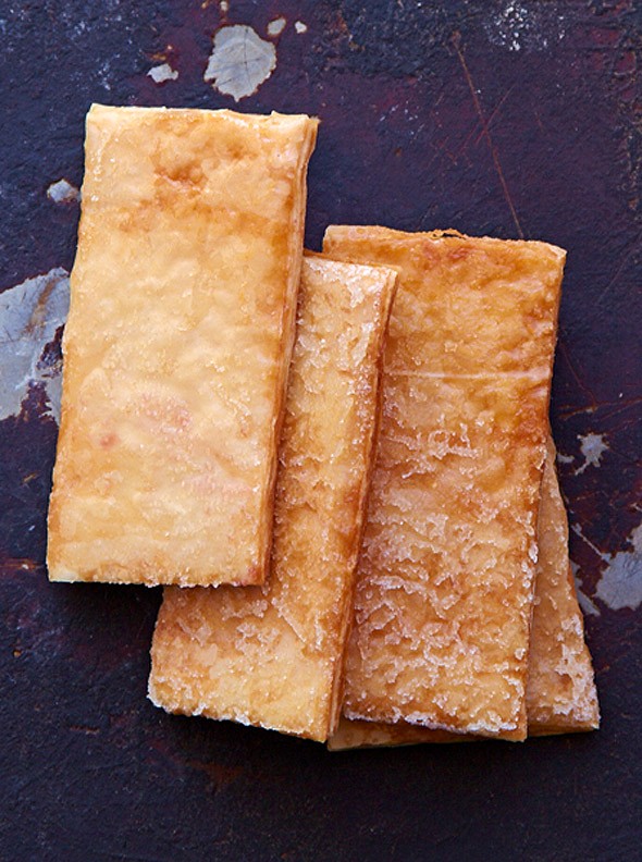Honey baked crispy phyllo squares