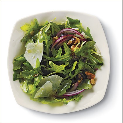 Honey-balsamic-arugula salad