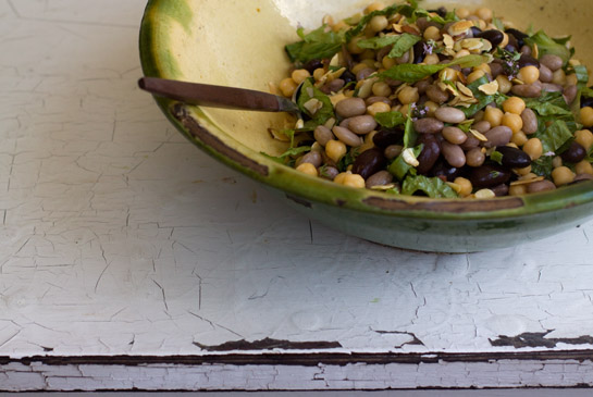 Honey-balsamic bean salad