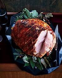 Honey-bourbon-glazed ham