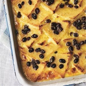 Honey bread and butter pudding