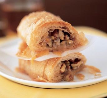 Honey caramel-pecan phyllo slices
