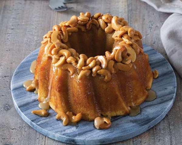 Honey cashew bundt cake