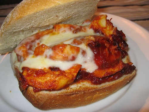 Honey-chipotle barbecue chicken sandwich