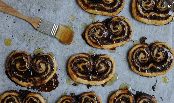 Honey chocolate palmiers
