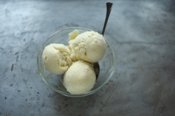 Honey cinnamon pear sorbet