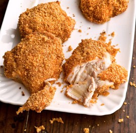 Honey-crisp oven-fried chicken