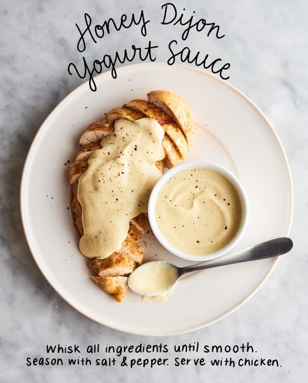 Honey Dijon yogurt sauce