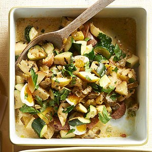 Honey-Dijon zucchini potato salad