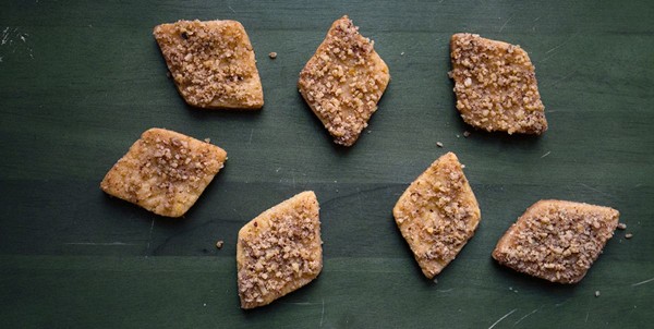 Honey-dipped walnut spice cookies (Melomakarona)