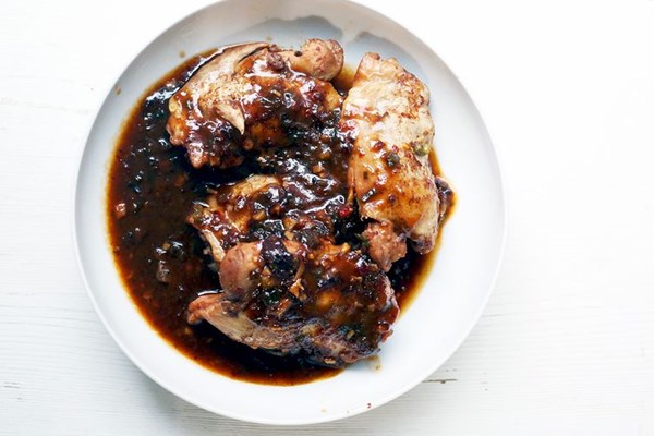 Honey-garlic chicken