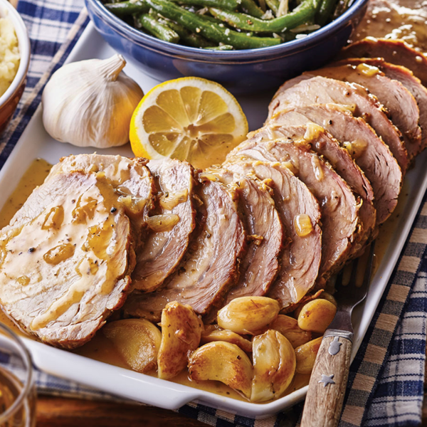 Honey-garlic pork loin