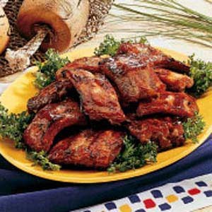 Honey-garlic pork ribs
