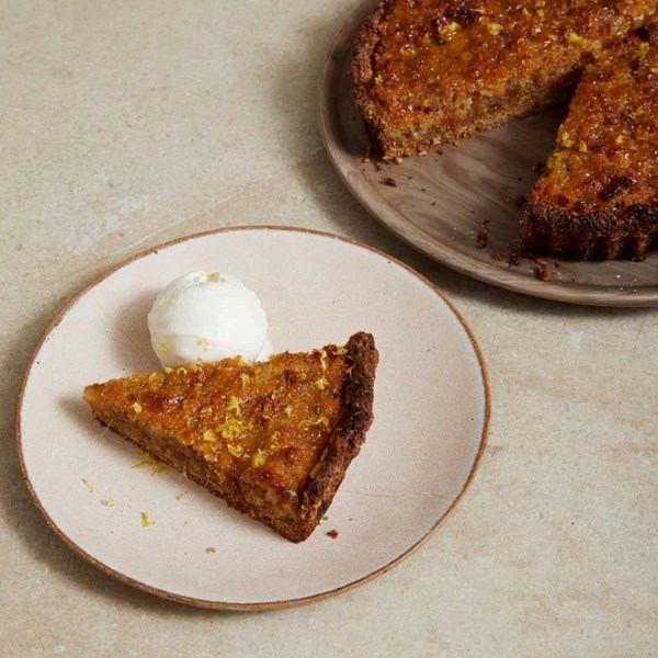Honey, ginger and lemon tart