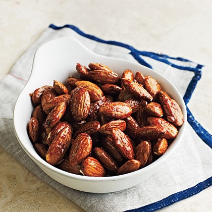 Honey-glazed almonds