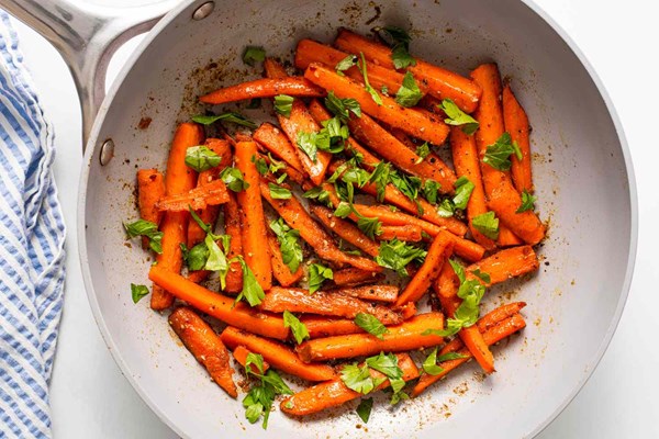 Honey-glazed carrots