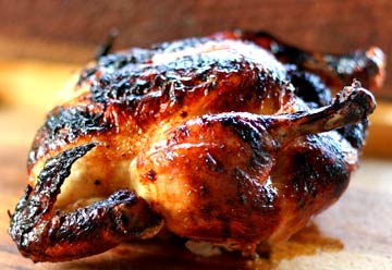 Honey glazed lemon roast chicken